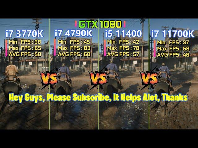 i7 3770K Vs i7 4790K Vs i5 11400 Vs i7 11700K - Red Dead Redemption II - Benchmark Compare