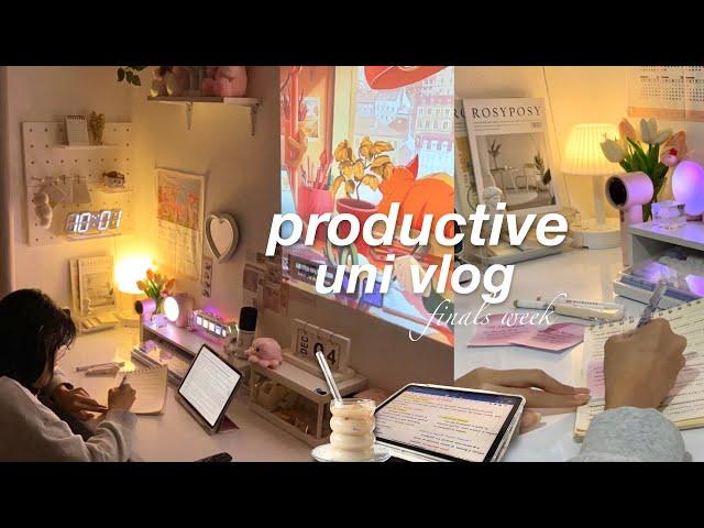 productive study vlog ️ finals week — days before exam, night studying, creating reviewers & more