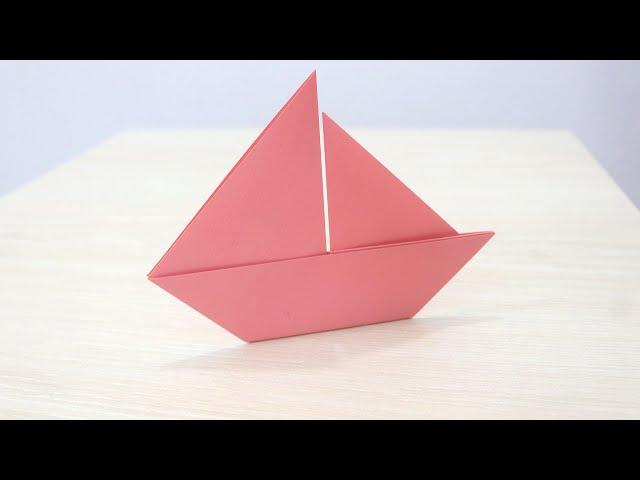 How to Make a Paper Sailboat Easy - Origami Sailboat