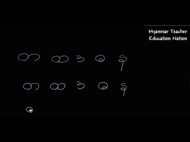 တ၊ထ၊ဒ၊ဓ၊န ta, Hta, da, day, na Myanmar handwriting