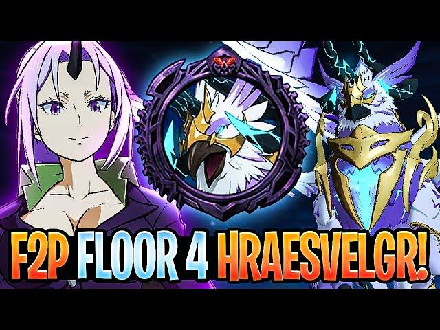 *NO THOR NEEDED* F2P Shion Makes Floor 4 Hraesvelgr COMPLETE JOKE | Seven Deadly Sins: Grand Cross