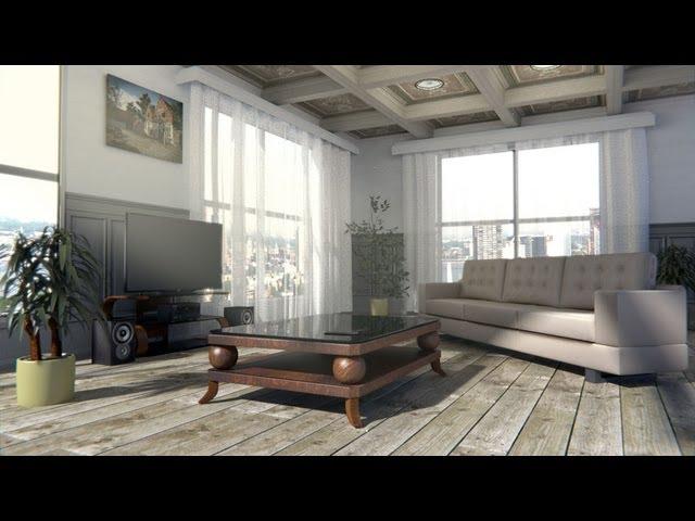 Create a interior scene in blender cycles