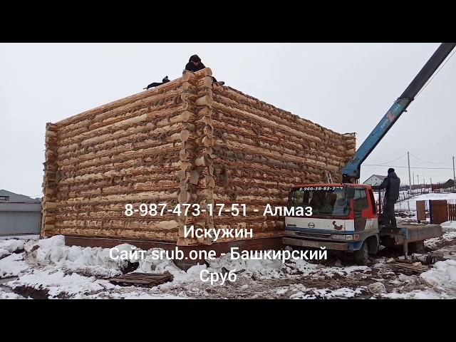 Сруб 8х10 в чашу. Мансардный тип. Собрали в Таптыково (Уфа).