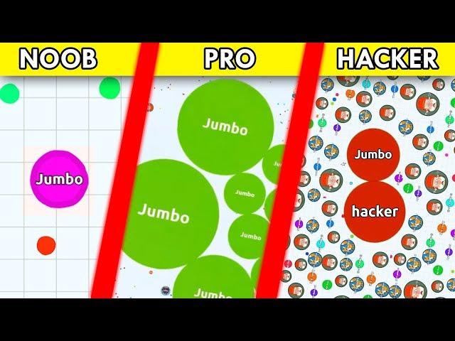 Agario : NOOB vs PRO vs HACKER with BOTS in Agar.io