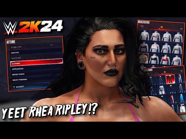 WWE 2K24 Making Rhea Ripley - YEET!