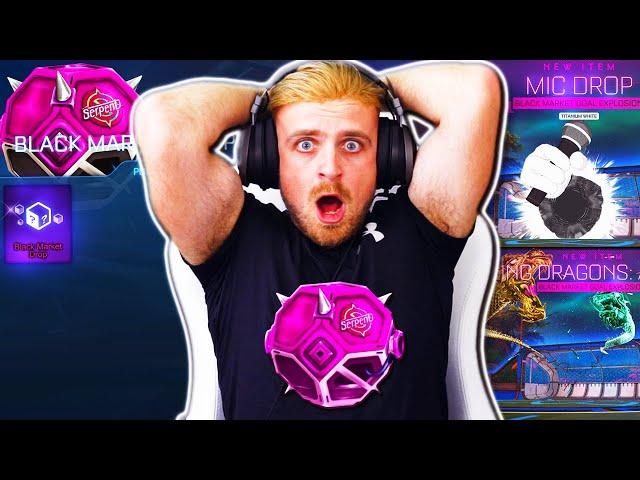 *OMG FINALLY* OPENING 50 BLACK MARKET DROPS IN ROCKET LEAGUE!