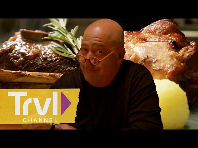 Freshly Hunted Goose and Famous Pork Shoulder | Bizzare Foods With Andrew Zimmern | Travel Channel