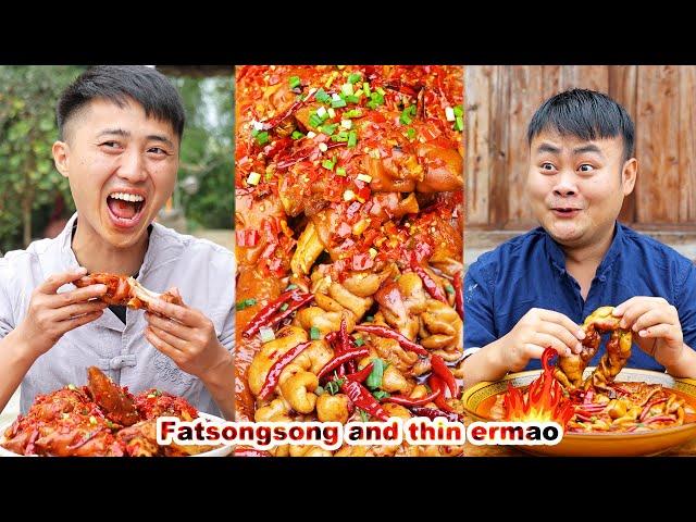 mukbang | food | chili | fatsongsong and thinermao | chinese food | asmr | asmr mukbang