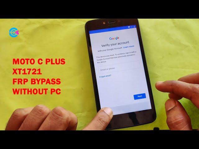 Moto C  Plus FRP Bypass Latest Update Without PC