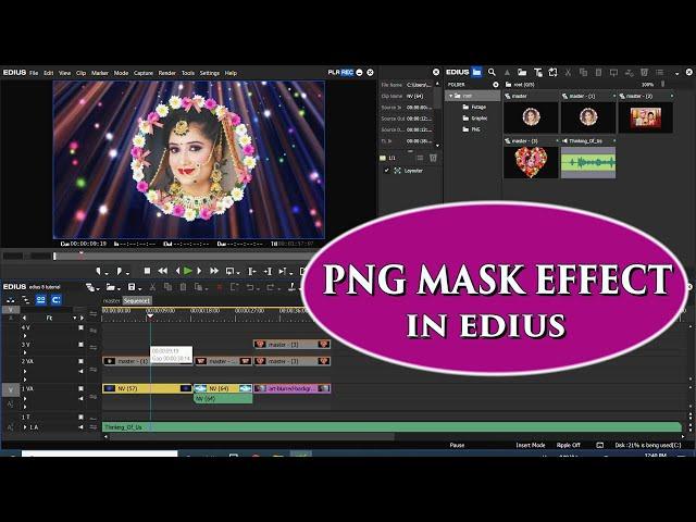 HOW TO MAKE PNG MASK EFFECT IN EDIUS 7 8