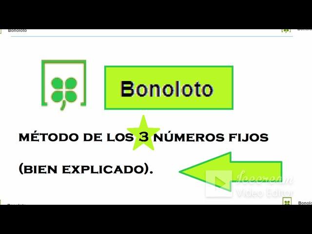 #bonoloto, #Método de los 3 nº fijos bien explicado, valido para #loterias 7 - 49.