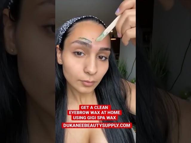 Get a clean eyebrow wax at home using Gigi spa wax kits! Shop online at DukaneeBeautySupply.Com .