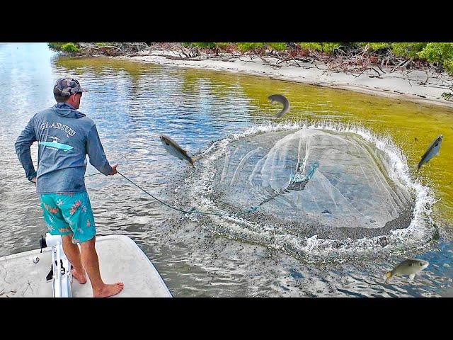 I Caught the Best Eating Fish Ever in a *HUGE NET* (How to Catch Clean & Cook)