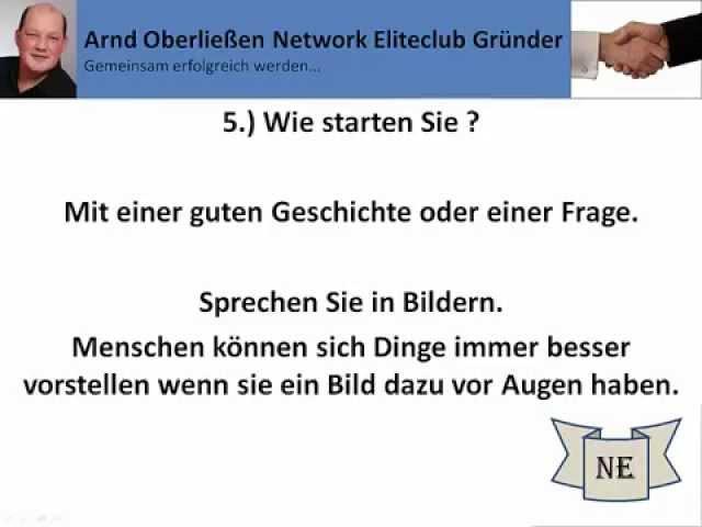 Network Marketing und der Network Eliteclub Elevator Pitch