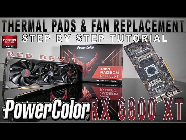 POWERCOLOR RADEON RX 6800 XT " RED DEVIL " | Thermal Pads & Fan Replacement | DISASSEMBLY Tutorial
