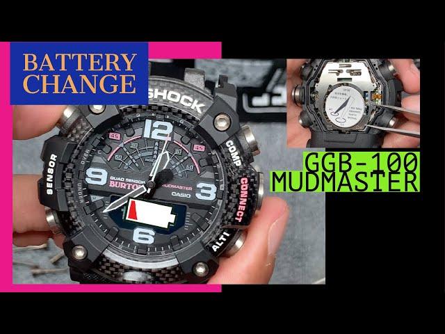 How to Change battery Mudmaster GGB-100 G-Shock Watch, Detailed steps to fix misaligned Analog Hands