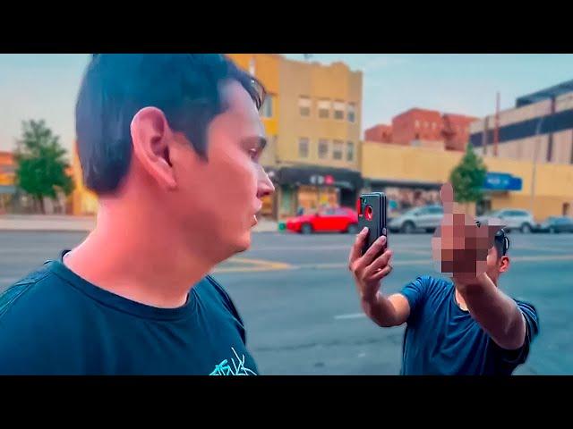 Drunk Mexican Confronts Russian Guy with Complaints  Roadside Scuffle!