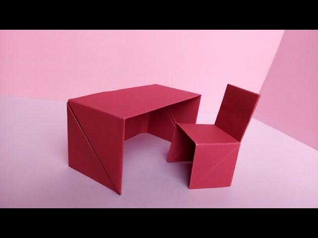 How To Make An Origami Table and Chair|Paper Furniture|Paper Chair and Table| paper Crafts