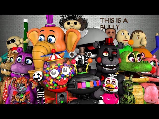 ALL ULTIMATE CUSTOM NIGHT ANIMATRONICS VS BALDI'S BASICS IN LEARNING  FUNNY BATTLE SFM ANIMATION