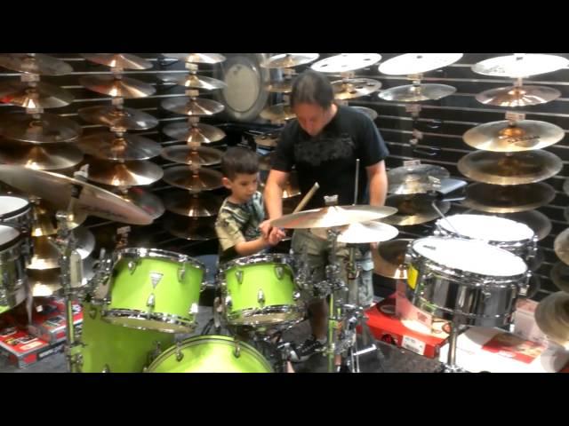 Sebastian's 1st Drum Lesson with Jason Gianni - Scene 3