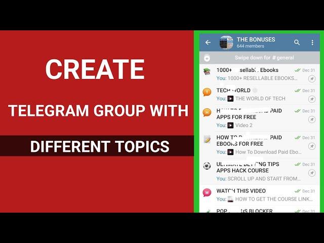 How to Create a Telegram Group with Different Topics