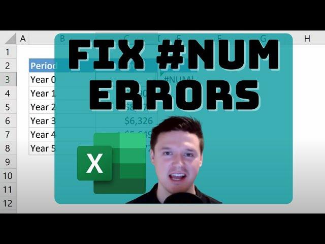 How to fix the #NUM error in Microsoft Excel