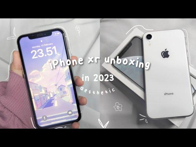  unboxing iPhone xr in 2023 [white] 