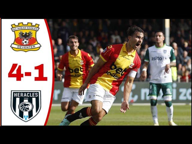 Go Ahead Eagles vs Heracles (4-1), All Goals Results/Highlights Mats Deijl Goal, Finn Stokkers Goal