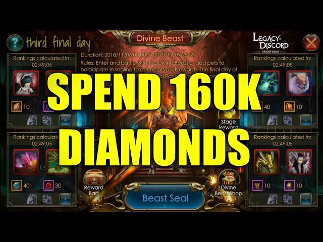 LEGACY OF DISCORD - SPEND 160K DIAMONDS | BEAST DIVINE