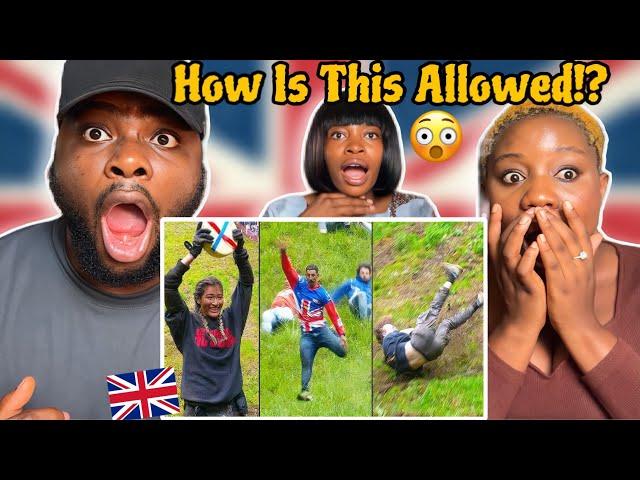 Reaction To UK's Cheese Rolling Compilation