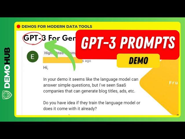 GPT-3 Demo // Prompting vs Training OpenAI GPT-3 Models - Explained (by EXPERT) | www.demohub.dev