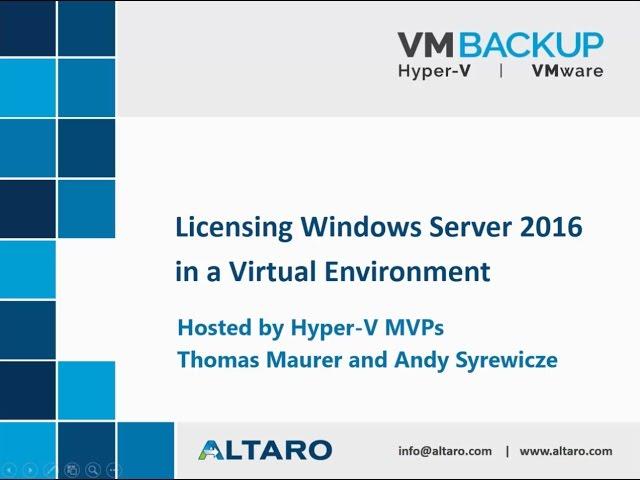 Demystifying Windows Server 2016 Licensing Webinar