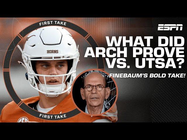 Paul Finebaum’s BOLD Arch Manning take  + Was Shedeur WRONG for not shaking hands? | First Take