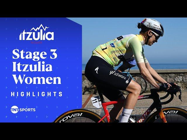 DOMINANT SOLO WIN!  | Itzulia Women Stage 3 Race Highlights | TNT Sports Cycling