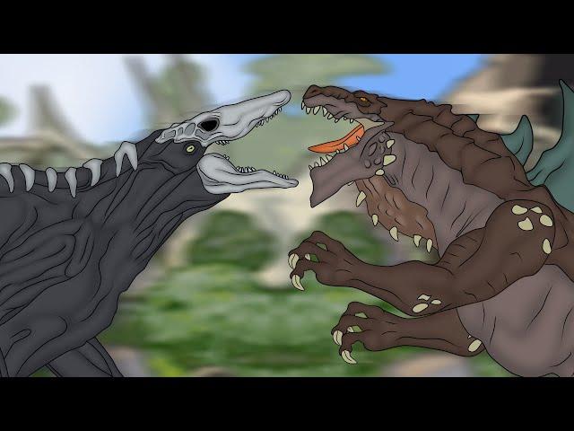 SKULL CRAWLER vs ZILLA JR | EPIC BATTLE!! | godzilla cartoon : PiKKY GODZILLA