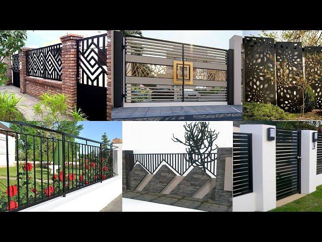 modern metal fence design ideas 2