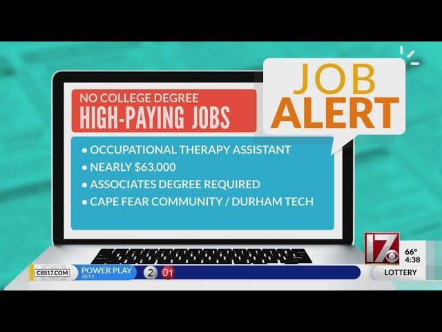 CBS 17 Job Alert - High-paying jobs for those without college degrees