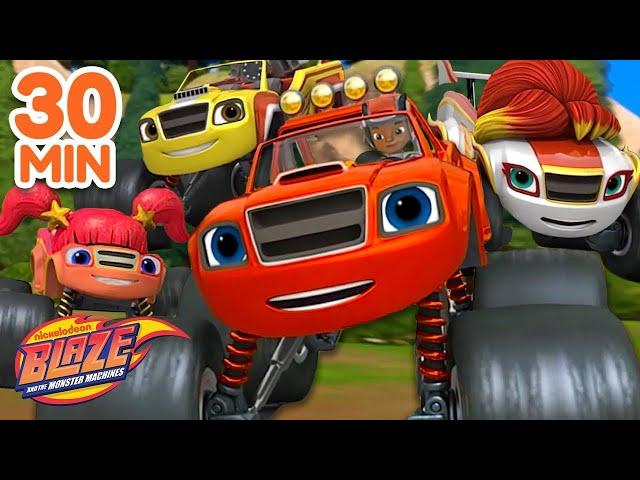 Blaze Family Uses Blazing Speed!  | 30 Minute Compilation! | Blaze and the Monster Machines