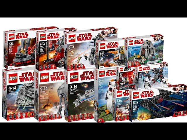 All LEGO Star Wars The Last Jedi Sets ever released Compilation/Collection Speed Build