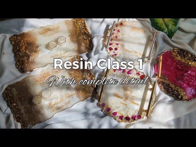 Full Tutorial of RESIN ARTWORK | Resin Art Course Class1st | Complete Information in One Video