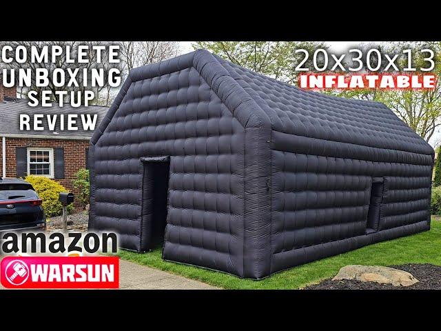 HUGE WARSUN 20 X 30 INFLATABLE NIGHTCLUB COMPLETE UNBOXING REVIEW TIPS & TRICKS