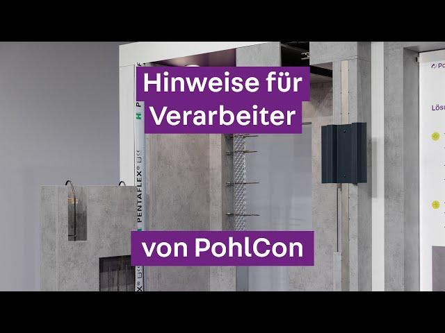 PohlCon Fertigteilbau - Hinweise für den Verarbeiter