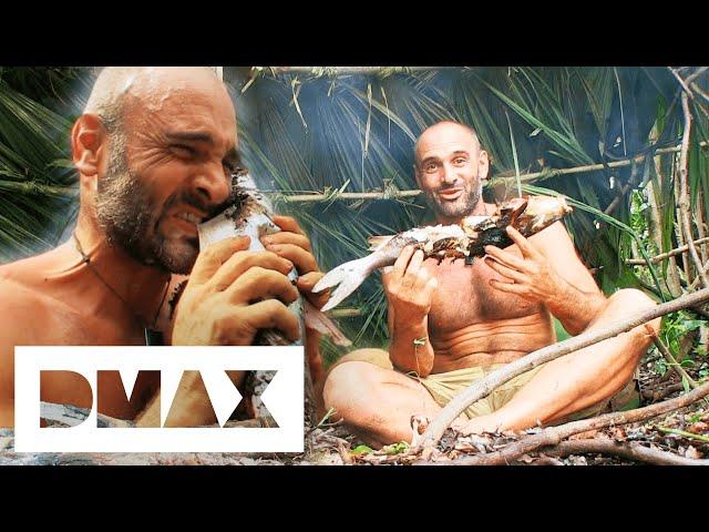 Ed Stafford Forced To Gut A Fish With His Bare Hands In Guatemala | Marooned With Ed Stafford