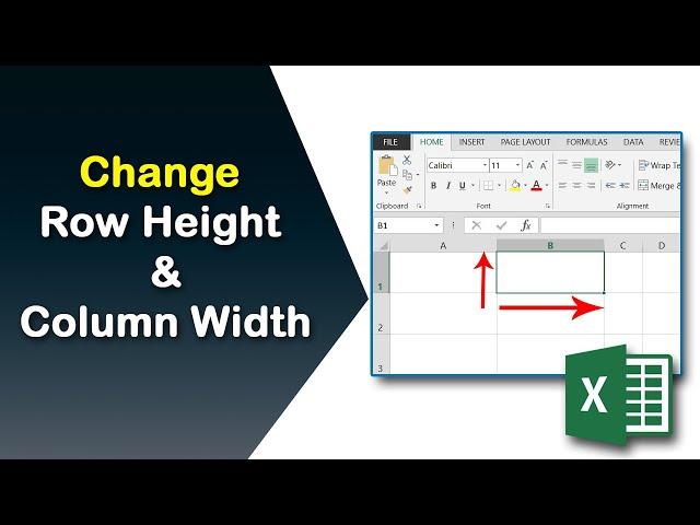 How to change row height and column width in MS Excel easily