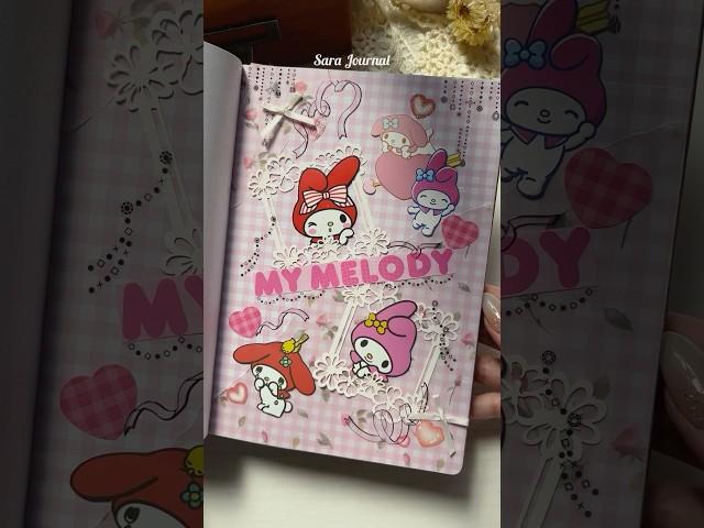 ASMR My Melody ScrapbookingJournaling #scrapbooking #journalwithme #sanrio