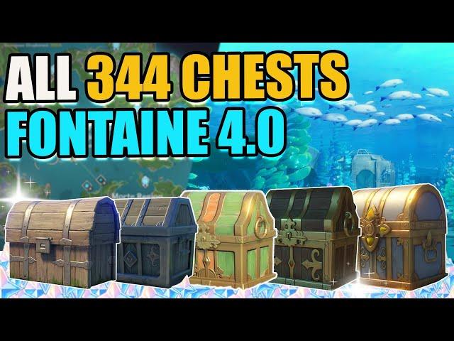 ALL 344 CHEST FONTAINE 4.0 | 100% ALL MAP 【Genshin Impact】