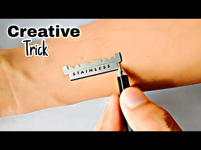 Creative Tattoo with Blade