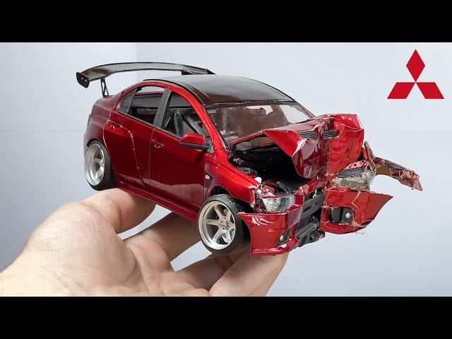 Crashed my Mitsubishi Evolution X Crash test to scale