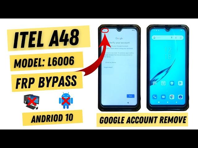 Itel A48 frp bypass || Itel A48 (L6006) google account bypass without PC