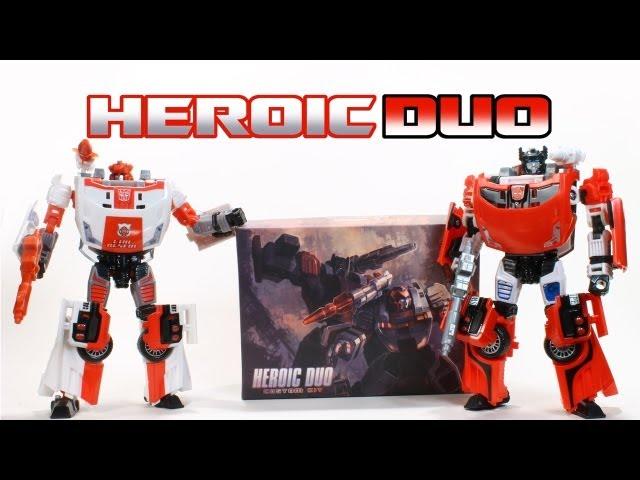 Beelzeboss Heroic Duo Custom Kit for SIDESWIPE & RED ALERT Classics figures toy review